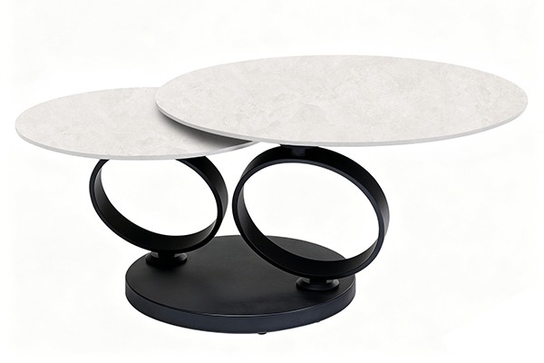 Журнальный столик RING-светло-серый – 80 (133)x80xH43 cm